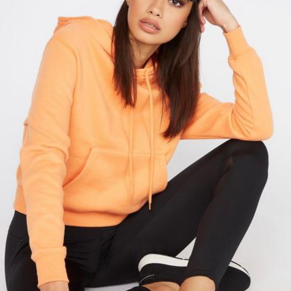 urban planet cropped orange hoodie - Picture 1 of 1